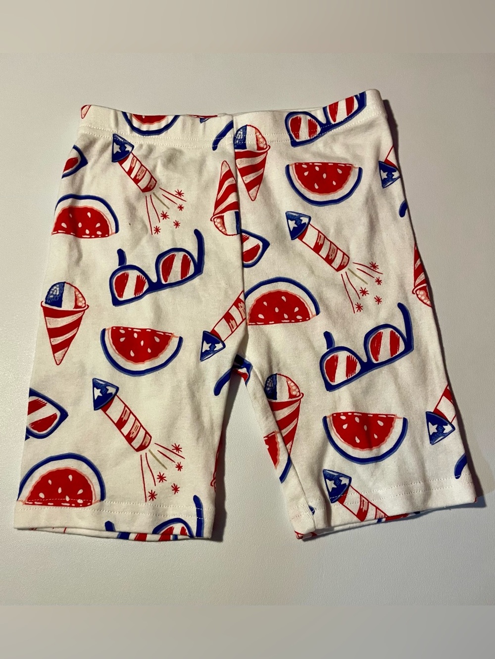 Carter's Girls Patriotic 4th of July Pajama Shorts Only Size 6/6A NWOT Cozy